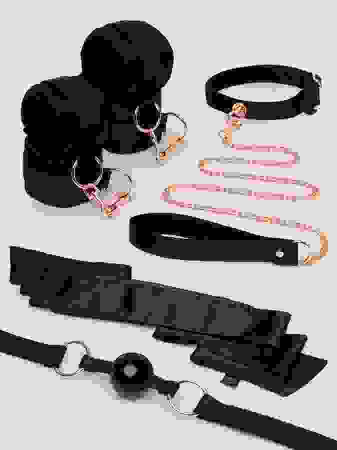Lovehoney Sweet Restraint Recycled Couple's Bondage Kit (5 Piece), Black, hi-res